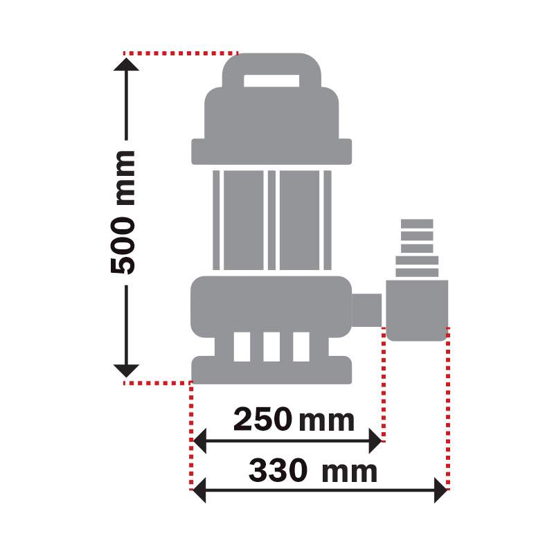 Υποβρύχια Αντλία Λυμάτων Inox με Κοπτήρα 1800W - 63562 - KRAFT