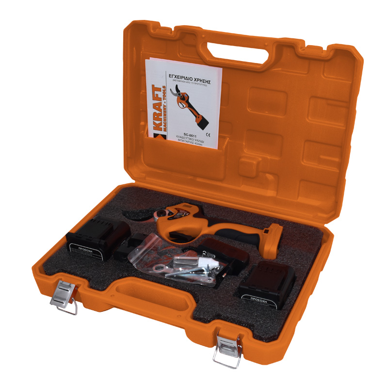 ΨΑΛΙΔΙ ΚΛΑΔΕΜΑΤΟΣ ΜΠΑΤΑΡΙΑΣ ΛΙΘΙΟΥ 21V 1X2Ah + 1X4Ah Φ40ΜΜ -  691140  -  KRAFT