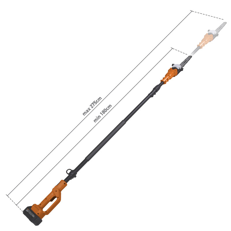 ΚΟΝΤΑΡΟΠΡΙΟΝΟ ΜΠΑΤΑΡΙΑΣ - ΤΗΛΕΣΚΟΠΙΚΟ | 180-275CM | ΛΑΜΑ 200mm | 21 V |2 x 4Ah | -  691151 -  KRAFT