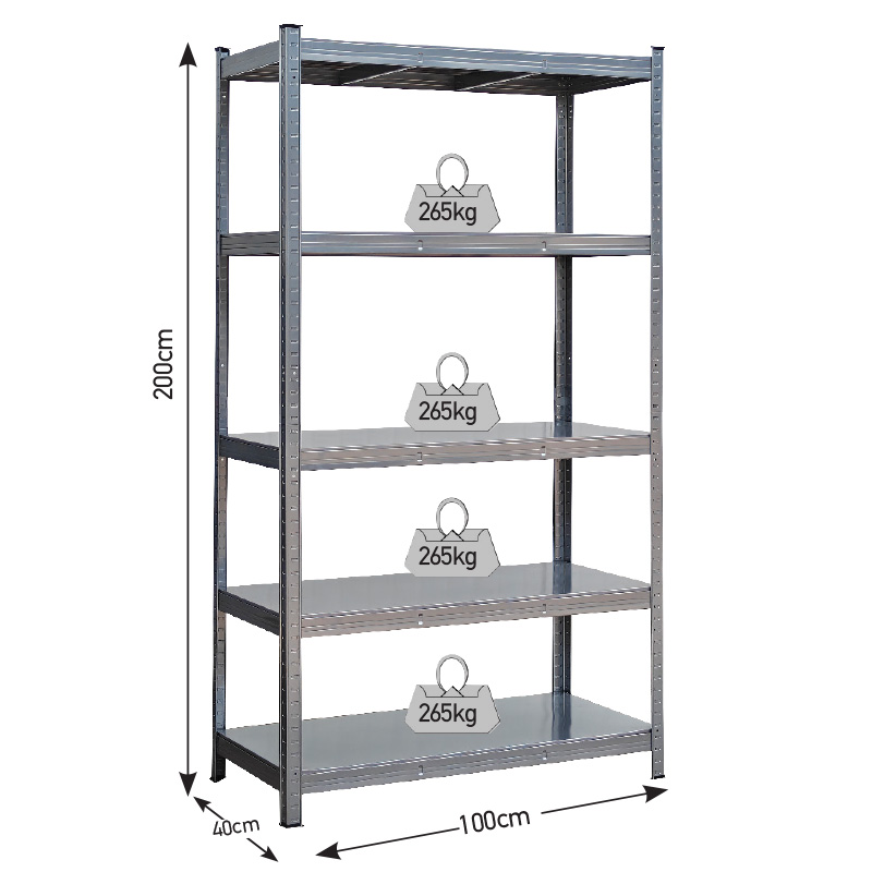 ΡΑΦΙΕΡΑ ΜΕΤΑΛΛΙΚΗ 100x40x200 ΓΚΡΙ. 265kg 5 ΡΑΦΙΑ - 610420 - UNIMAC