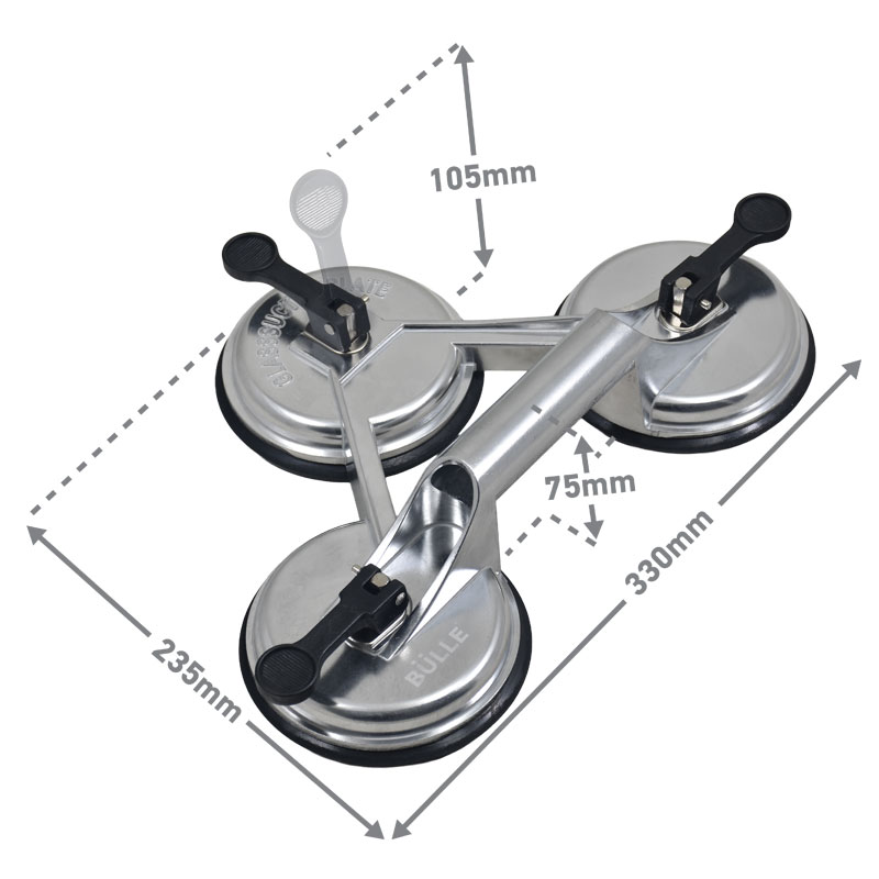 ΒΕΝΤΟΥΖΑ ΤΡΙΠΛΗ ΑΛΟΥΜΙΝΙΟΥ 3xΦ118mm | 130Kg | 64304 - BULLE